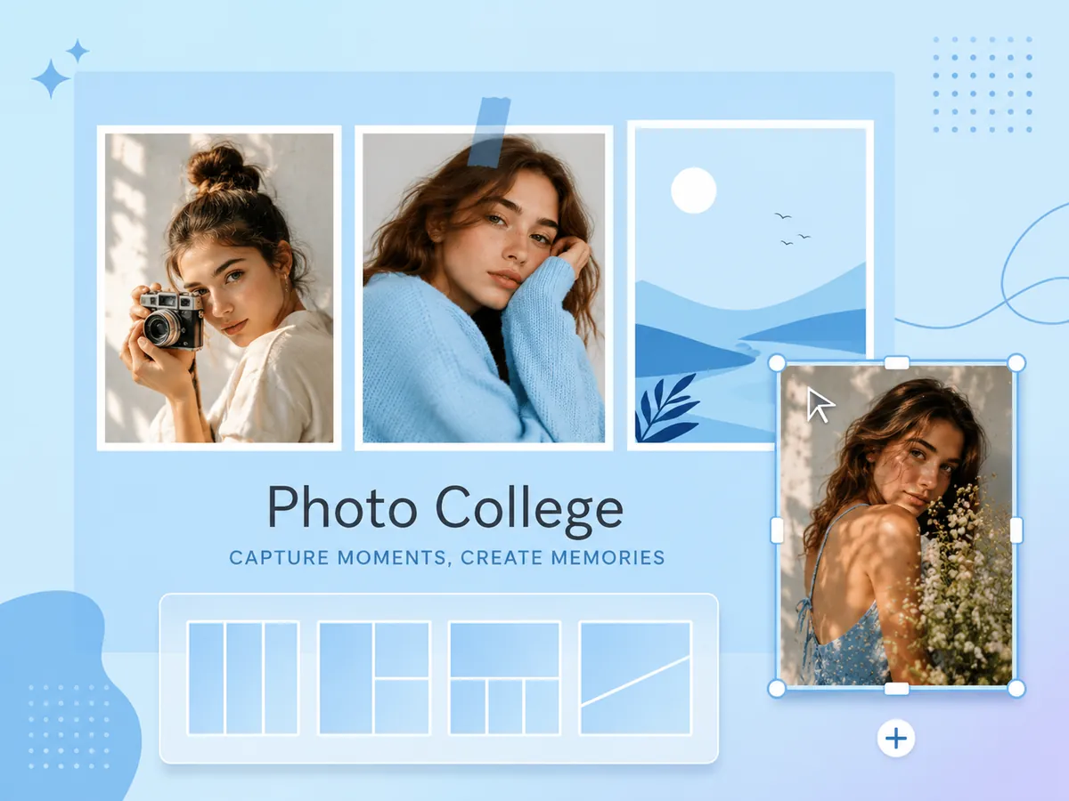 Create photo collages and blur backgrounds